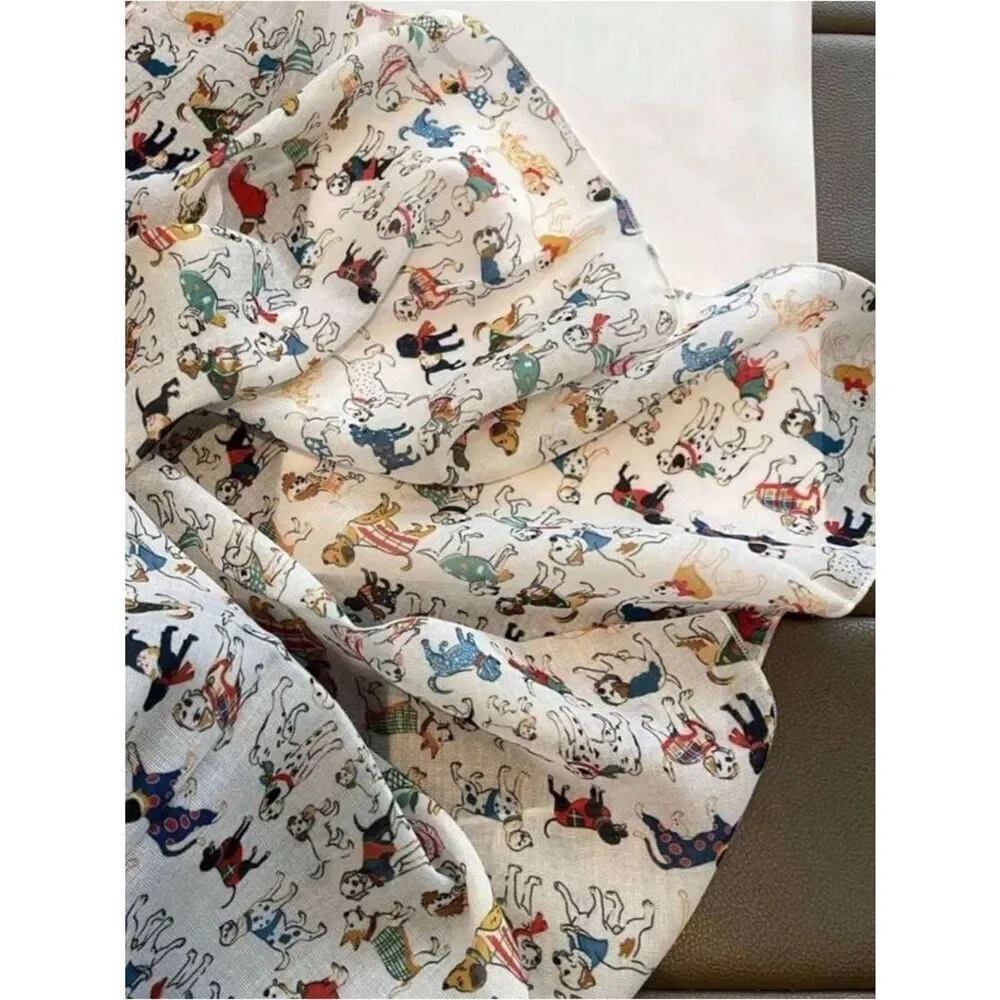 Dog print scarf P140